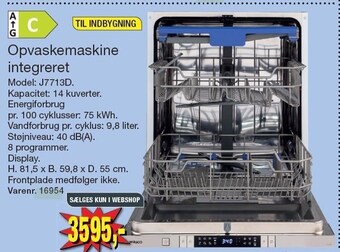 Harald Nyborg Opvaskemaskine integreret tilbud