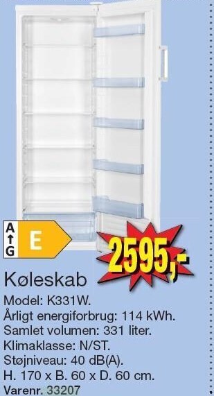 Harald Nyborg Køleskab tilbud