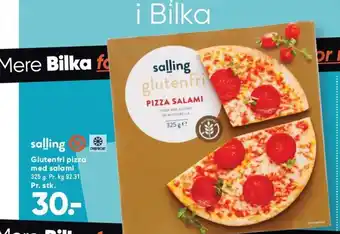 Bilka Glutenfri Pizza Med Salami tilbud