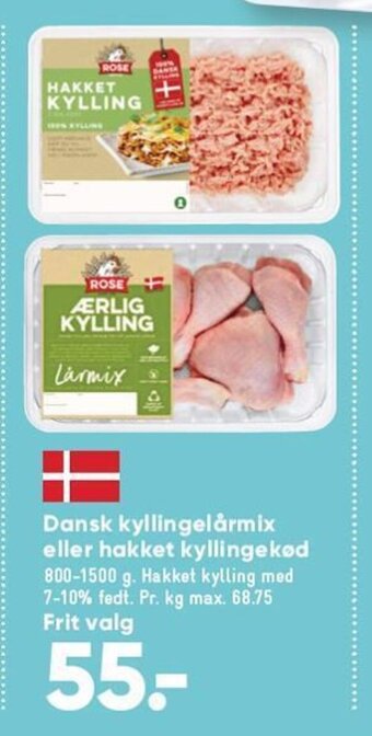 Bilka Dansk Kyllingelårmix eller Hakket Kyllingekød tilbud