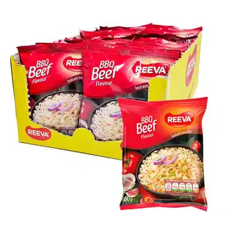 Motatos Reeva 24-pak bbq beef noodles 60g | nemt, hurtigt og simpelt. sæt tænderne i disse lækre nudler med smag af bbq og kød. tilbud