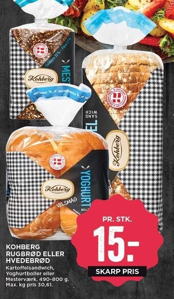 MENY Kohberg rugbrød eller hvedebrød tilbud