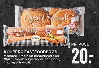 MENY Kohberg fastfoodbrød tilbud