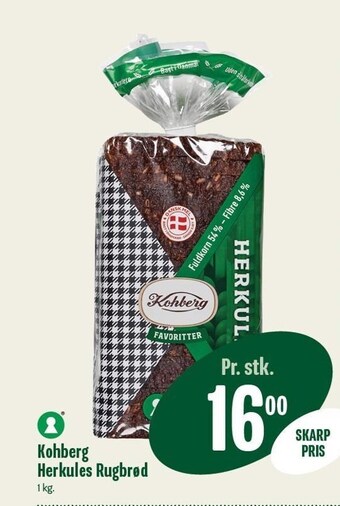 Min Købmand Kohberg herkules rugbrød tilbud