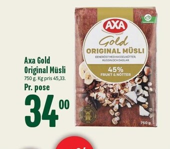 Min Købmand Axa gold original müsli tilbud