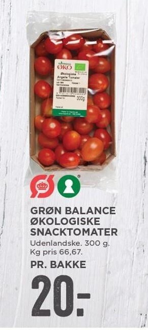 MENY Grøn balance økologiske snacktomater tilbud