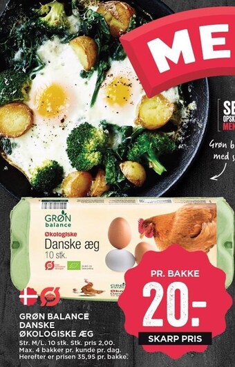 MENY Grøn balance danske økologiske æg tilbud