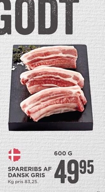 MENY Spareribs af dansk gris tilbud