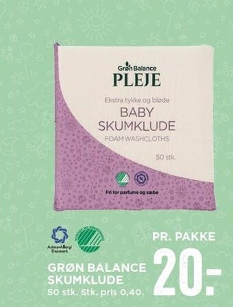 Grøn balance skumklude