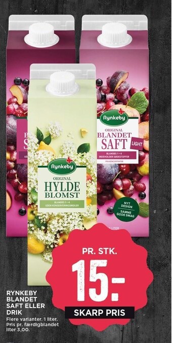 MENY Rynkeby blandet saft eller drik tilbud