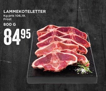 MENY Lammekoteletter tilbud