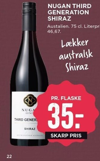 MENY Nugan third generation shiraz tilbud