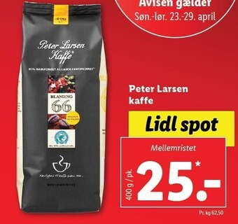 Lidl Peter larsen kaffe tilbud