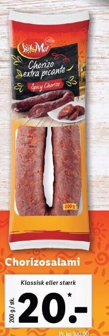 Lidl Chorizosalami tilbud