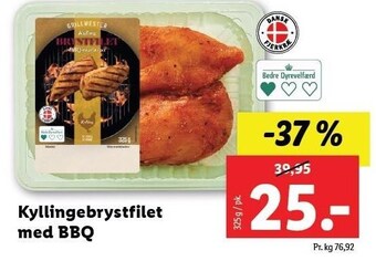 Lidl Kyllingebrystfilet med bbq tilbud