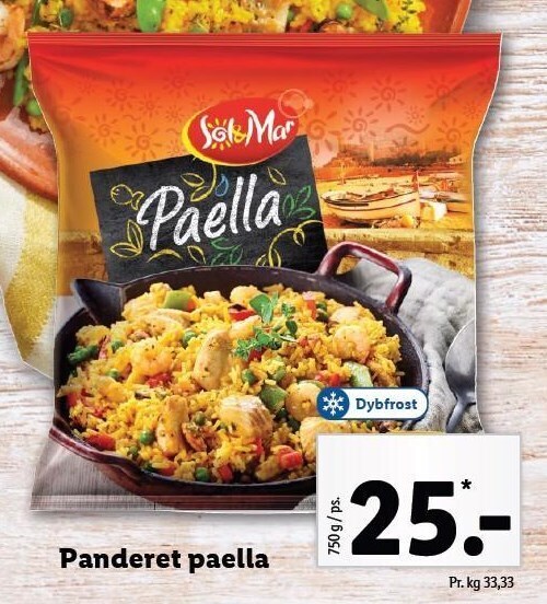 Panderet paella tilbud hos Lidl