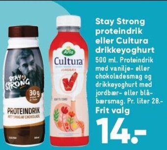 Stay Strong Proteindrik Eller Cultura Drikkeyoghurt