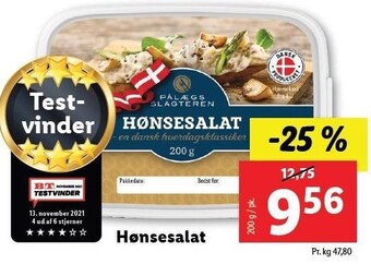 Lidl Hønsesalat tilbud