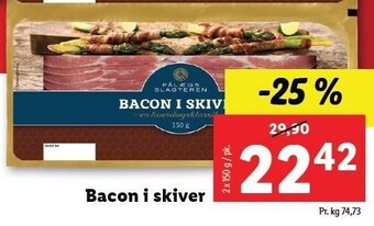Lidl Bacon i skiver tilbud