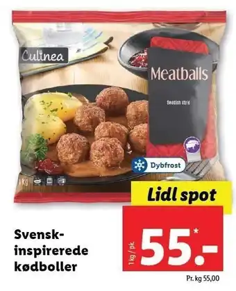 Lidl Svenskinspirerede kødboller tilbud
