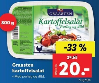 Lidl Graasten kartoffelsalat tilbud