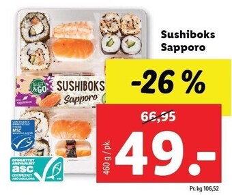 Lidl Sushiboks sapporo tilbud
