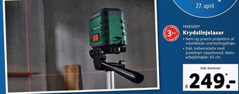 Lidl Parkside krydslinjelaser tilbud