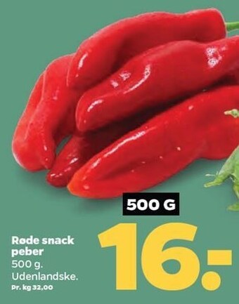 Netto Røde snack peber tilbud