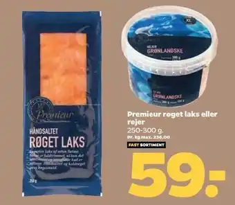 Netto Premieur røget laks eller rejer tilbud