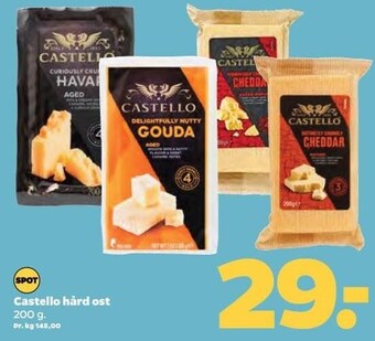 Netto Castello hård ost tilbud