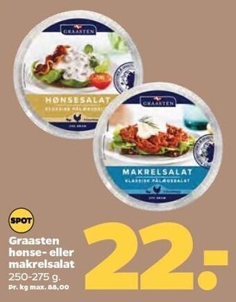 Netto Graasten hønse- eller makrelsalat tilbud