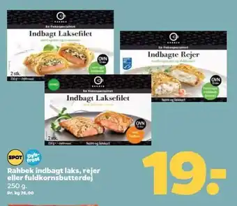 Netto Rahbek indbagt laks, rejer eller fuldkornsbutterdej tilbud