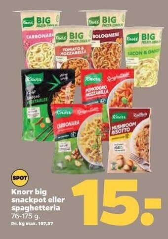 Netto Knorr big snackpot eller spaghetteria tilbud