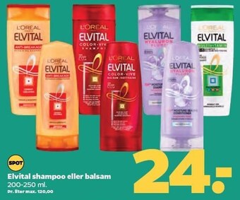 Netto Elvital shampoo eller balsam tilbud