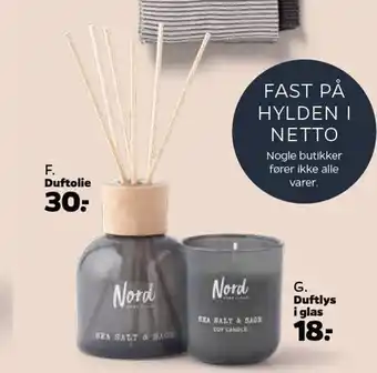 Netto Duftolie el. duftlys i glas tilbud