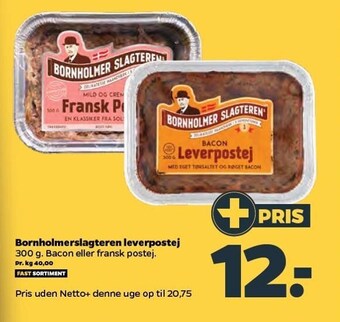 Netto Bornholmerslagteren leverpostej tilbud