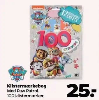 Netto Paw patrol klistermærkebog tilbud