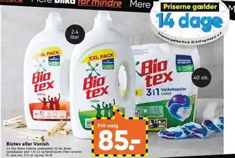 Bilka Biotex eller Vanish tilbud