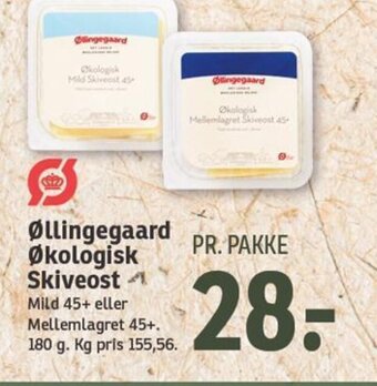 SPAR Øllingegaard Økologisk Skiveost tilbud