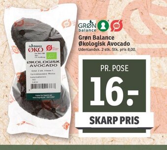 SPAR Grøn Balance Økologisk Avocado tilbud