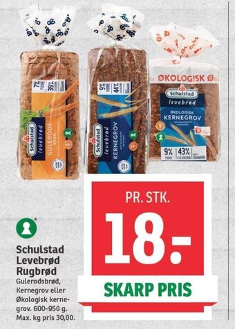 SPAR Schulstad Levebrød Rugbrød tilbud