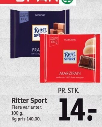 SPAR Ritter Sport tilbud