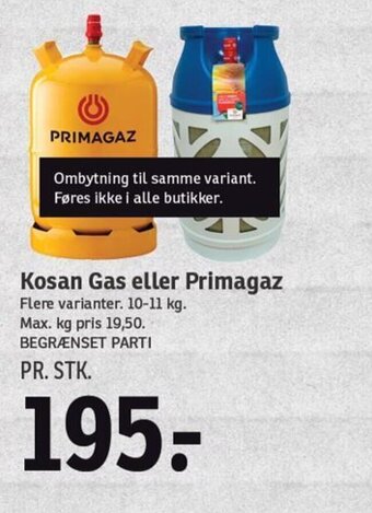 SPAR Kosan Gas eller Primagaz tilbud