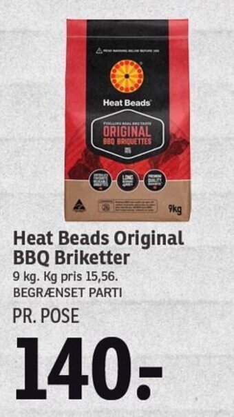 SPAR Heat Beads Original BBQ Briketter tilbud