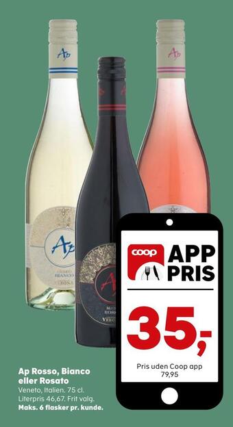 SuperBrugsen Ap rosso, bianco eller rosato tilbud