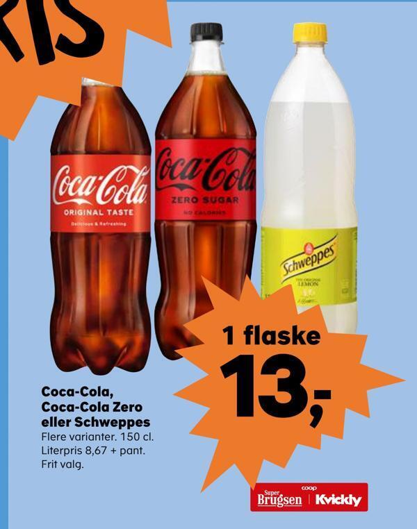 Coca Cola Coca Cola Zero Eller Schweppes Tilbud Hos Superbrugsen