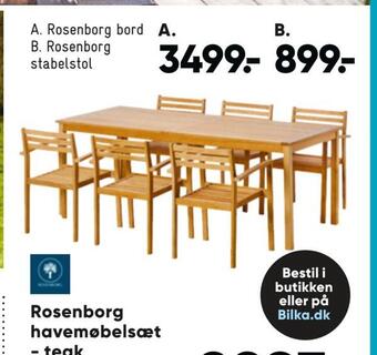 Bilka Rosenborg bord tilbud