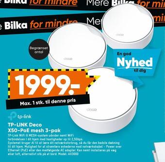 Bilka Tp-link deco x50-poe mesh 3-pak tilbud