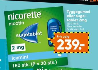 Bilka Tyggegummi eller sugetablet tilbud