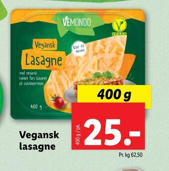 Lidl Vegansk lasagne tilbud